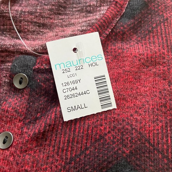 Maurices NWT Red Plaid Tank Top Size Small - Picture 5 of 10